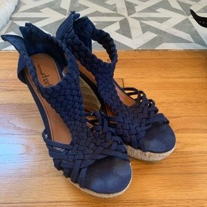 Charming Charlie’s Navy Cork Wedges